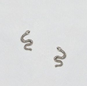 Sterling Silver Snake Stud Earrings